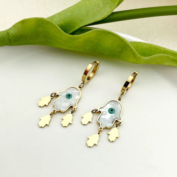 Stainless Steel Devil's Eye Animals Zodiac Personality Fashion Women's Earrings Electroplated