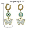 Stainless Steel Devil's Eye Animals Zodiac Personality Fashion Women's Earrings Electroplated