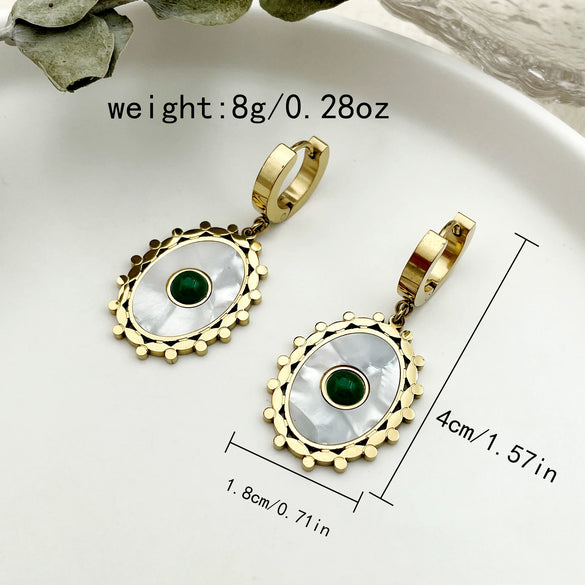 Stainless Steel Devil's Eye Animals Zodiac Personality Fashion Women's Earrings Electroplated