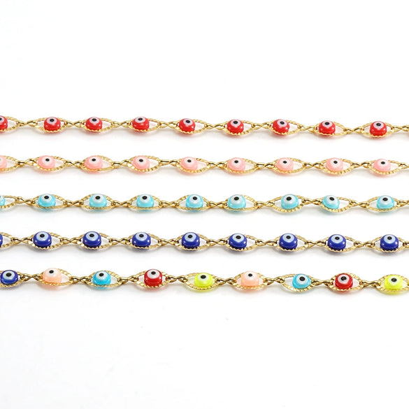 Stainless Steel Devil's Eye Electroplating Unisex Hip Hop Style Bracelet