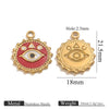 Stainless Steel Devil's Eye Oil Dripping Pendant Necklace With Sun Eyes Circle Shapes