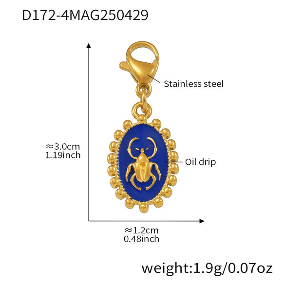 Stainless Steel Devil's Eye With Zircon And Natural Stone Multiaccessories Pendant Necklace And Bracelet Set For Women