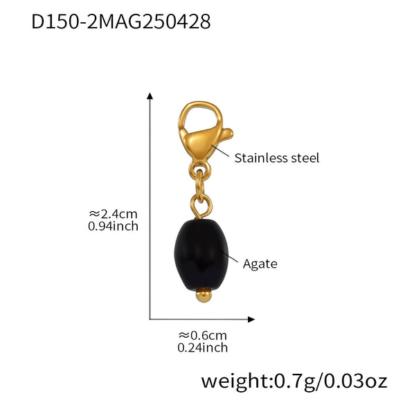 Stainless Steel Devil's Eye With Zircon And Natural Stone Multiaccessories Pendant Necklace And Bracelet Set For Women