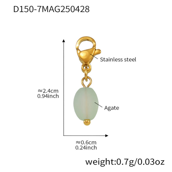 Stainless Steel Devil's Eye With Zircon And Natural Stone Multiaccessories Pendant Necklace And Bracelet Set For Women
