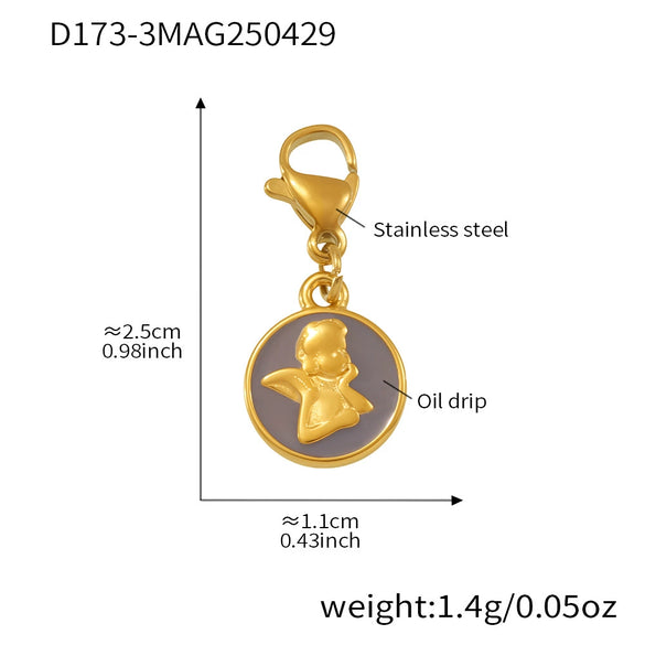 Stainless Steel Devil's Eye With Zircon And Natural Stone Multiaccessories Pendant Necklace And Bracelet Set For Women