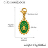 Stainless Steel Devil's Eye With Zircon And Natural Stone Multiaccessories Pendant Necklace And Bracelet Set For Women
