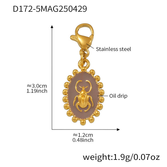 Stainless Steel Devil's Eye With Zircon And Natural Stone Multiaccessories Pendant Necklace And Bracelet Set For Women
