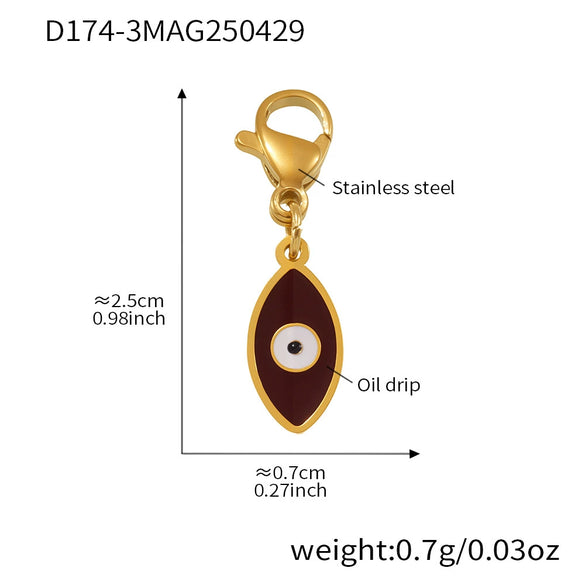 Stainless Steel Devil's Eye With Zircon And Natural Stone Multiaccessories Pendant Necklace And Bracelet Set For Women