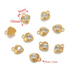 Stainless Steel Diamond Zircon Heart Star Plum Blossom Pendant For Diy Necklace Earrings With Electroplating Treatment