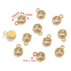 Stainless Steel Diamond Zircon Heart Star Plum Blossom Pendant For Diy Necklace Earrings With Electroplating Treatment