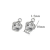 Stainless Steel Diamond Zircon Love Star Plum Blossom Totem Pendant Jewelry Accessories With Electroplating