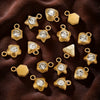 Stainless Steel Diamond Zircon Love Star Plum Blossom Totem Pendant Jewelry Accessories With Electroplating