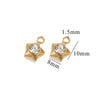 Stainless Steel Diamond Zircon Love Star Plum Blossom Totem Pendant Jewelry Accessories With Electroplating