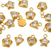 Stainless Steel Diamond Zircon Love Star Plum Blossom Totem Pendant Jewelry Accessories With Electroplating