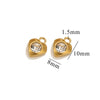 Stainless Steel Diamond Zircon Love Star Plum Blossom Totem Pendant Jewelry Accessories With Electroplating