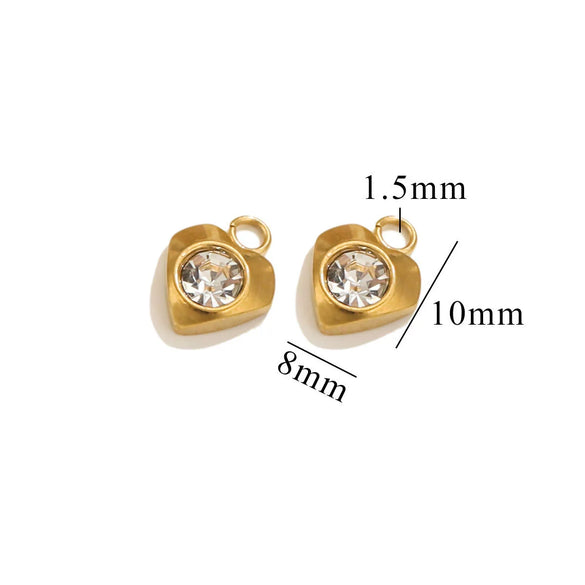 Stainless Steel Diamond Zircon Love Star Plum Blossom Totem Pendant Jewelry Accessories With Electroplating