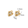 Stainless Steel Diamond Zircon Love Star Plum Blossom Totem Pendant Jewelry Accessories With Electroplating