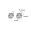 Stainless Steel Diamond Zircon Love Star Plum Blossom Totem Pendant Jewelry Accessories With Electroplating