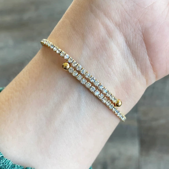 Stainless Steel Diamondencrusted Geometric Women's Bracelets