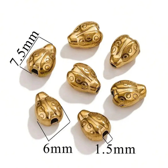 Stainless Steel Diecasting Round Bead Jewelry With Dragon Pattern And Electroplating Treatment