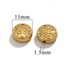 Stainless Steel Diecasting Round Bead Jewelry With Dragon Pattern And Electroplating Treatment
