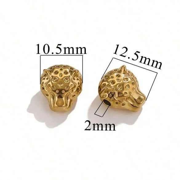 Stainless Steel Diecasting Round Bead Jewelry With Dragon Pattern And Electroplating Treatment
