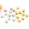 Stainless Steel Digital Square Loose Beads Vacuum Electroplated Jewelry Beading Material