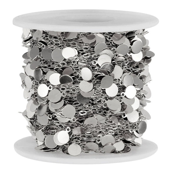 Stainless Steel Disc Pendant Star Chain Jewelry Accessories With Electroplating Treatment