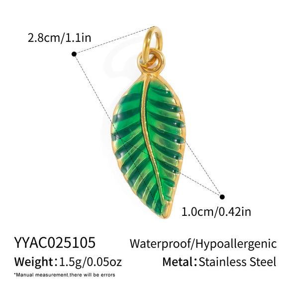 Stainless Steel Diy Fruit Pendant With Electroplating For Fashion Matching Strawberry Watermelon Banana Grape Design