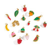 Stainless Steel Diy Fruit Pendant With Electroplating For Fashion Matching Strawberry Watermelon Banana Grape Design