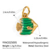 Stainless Steel Diy Fruit Pendant With Electroplating For Fashion Matching Strawberry Watermelon Banana Grape Design