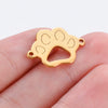 Stainless Steel Dog Claw Cat Claw Letter Love Jewelry Accessories Electroplated Bracelet Necklace