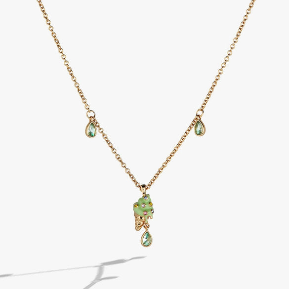 Stainless Steel Dopamine Fruit Series Animal Zodiac Electroplated Women's Clavicle Necklace