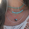 Stainless Steel Dopamine Necklace Colorful Beaded Electroplating Simple Minimalist Unisex