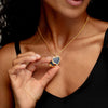 Stainless Steel Dopamine Necklace Geometric Heart Square Round Electroplating For Women