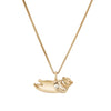 Stainless Steel Dopamine Necklace With Geometric Drop Shape Strawberry Ice Cream Shell Love And Small Fish Pendant Electroplating Design