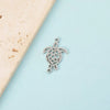 Stainless Steel Double Hanging Cut Out Turtle Pendant Jewelry Accessories Fine Polishing