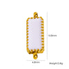 Stainless Steel Double Hanging Enamel Long Strip Geometric Oil Dropping Bracelet Pendant Jewelry Accessories