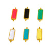 Stainless Steel Double Hanging Enamel Long Strip Geometric Oil Dropping Bracelet Pendant Jewelry Accessories