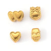 Stainless Steel Double Heart Owl Skull Beaded Accessories For Diy Necklace And Bracelet With Love Pattern And Electroplating Design