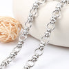 Stainless Steel Double Ring Chain Punk Style Necklace And Watch Chain With Electrolysis Process For Men And Women