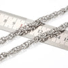 Stainless Steel Double Woven Chain Indentation Trendy Necklace And Bracelet With Electrolytic Brightening