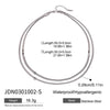 Stainless Steel Doublelayer Necklace Jewelry With Geometric Pattern And Electroplating For Women