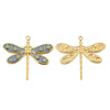 Stainless Steel Dragonfly Dripping Oil Electroplated Pendant Jewelry Accessories