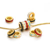 Stainless Steel Drill Pattern Big Hole Bead Electroplated Jewelry Accessories For Necklace Bracelet Pendant
