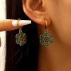 Stainless Steel Dripping Oil Christmas Holiday Earrings For Women With Snowflake And Christmas Tree Designs