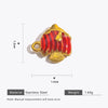 Stainless Steel Dripping Oil Fish Shape Pendant Jewelry For Necklace And Bracelet