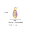 Stainless Steel Dripping Oil Goldplated Conch Shell Starfish Diy Jewelry Accessories Bracelet Earrings Pendant Handmade Small Pendant
