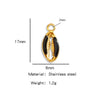 Stainless Steel Dripping Oil Goldplated Conch Shell Starfish Diy Jewelry Accessories Bracelet Earrings Pendant Handmade Small Pendant