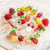 Stainless Steel Dripping Oil Pastoral Style Fruit Food Jewelry Accessories Bracelet Necklace Pendant